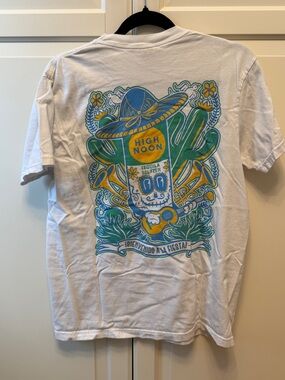 Comfort Colors White Short-Sleeve Tee with Multicolor Fiesta Graphic